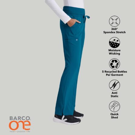 BARCO One Stride Pant-5 Pocket Mid-Rise Women's Scrub Pants in Bahama product image