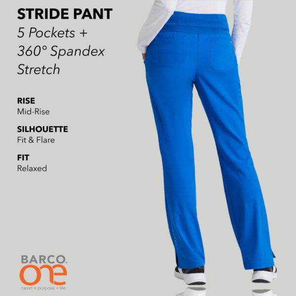 BARCO One Stride Pant-5 Pocket Mid-Rise Women's Scrub Pants in New Royal product image
