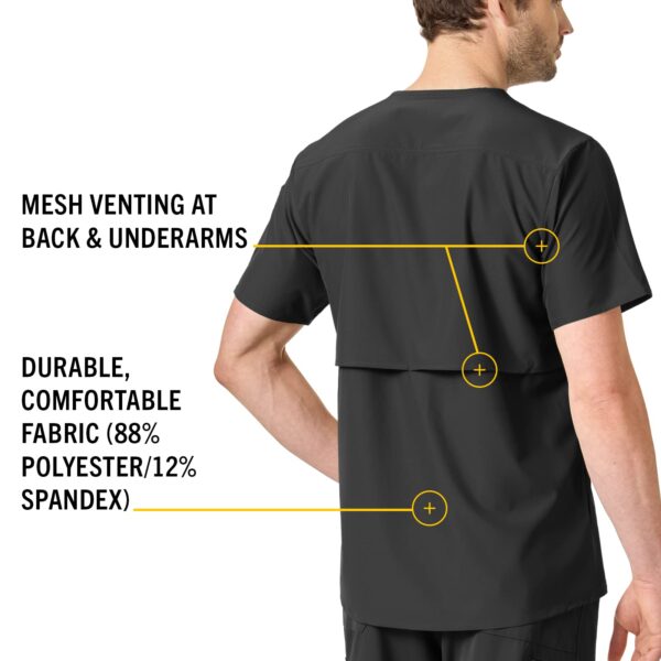 Carhartt Scrubs C15106 Men's Force® Modern Fit Twill Chest Pocket Top in Black product image