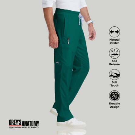 BARCO Grey's Anatomy Scrubs - Evan Scrub Pant for Men, Elastic Waist With Zip Fly, Straight Leg Men's Scrub Pant product image