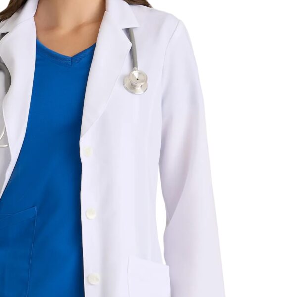 BARCO Grey's Anatomy Scrubs Signature - Morgan Lab Coat for Women, Professional Full-Length Long Sleeve 35" Lab Coat in White product image