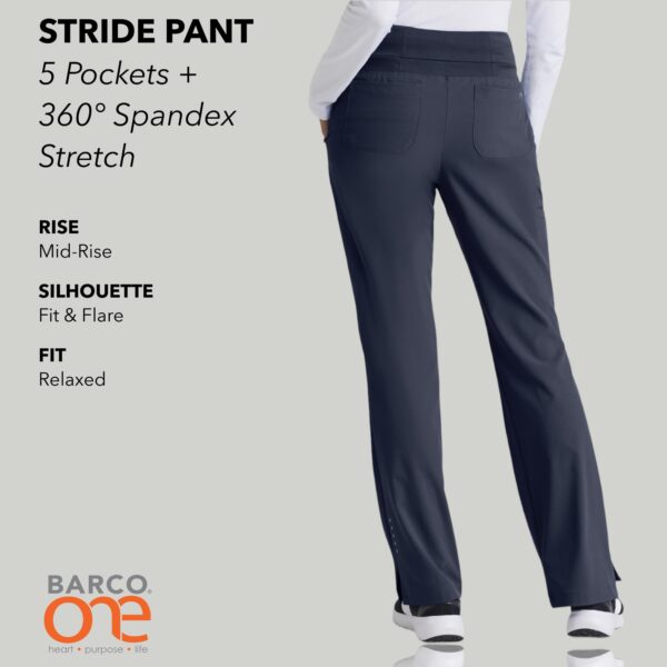 BARCO One Stride Pant-5 Pocket Mid-Rise Women's Scrub Pants in Steel product image