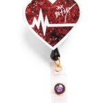KOI Betsey Johnson BA156 Women's Retractable Badges EKG Heart O product image