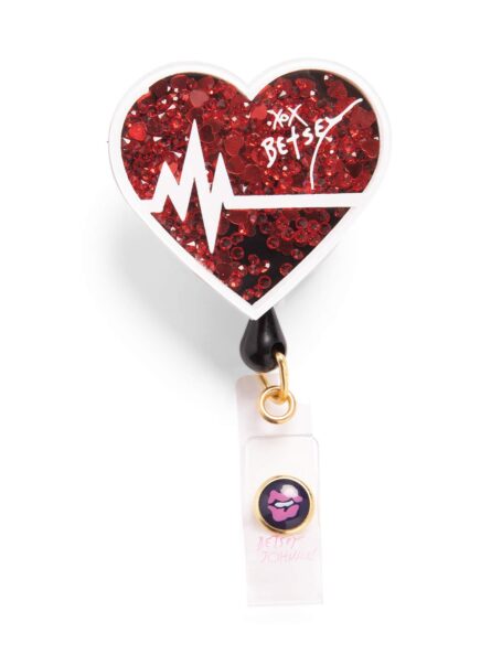 KOI Betsey Johnson BA156 Women's Retractable Badges EKG Heart O product image