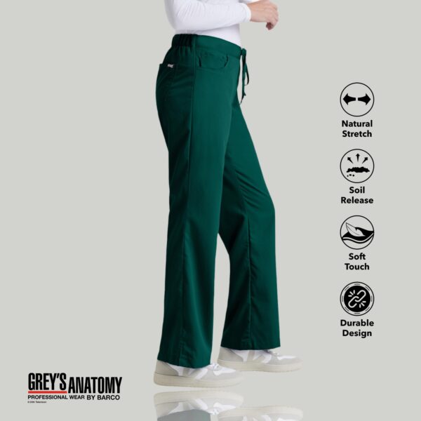 BARCO Grey's Anatomy Women's Riley Pant, Easy Care Medical Scrub Pant w/ 5 Pockets & Flared Leg in Galaxy product image