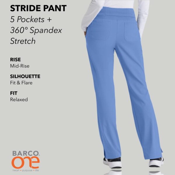 BARCO One Stride Pant-5 Pocket Mid-Rise Women's Scrub Pants in Ciel Blue product image
