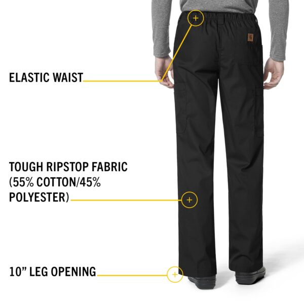 Carhartt Scrubs C54108 Men's Classic Fit Ripstop Boot Cut 8-Pocket Cargo Pant in Black product image