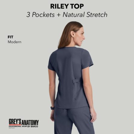 BARCO Grey's Anatomy Scrubs - Riley Scrub Top for Women, V-Neck Super-Soft Women's Scrub Top product image