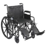 Drive Medical Drive Silver Sport 2 Detachable Desk Arms/Footrests Wheelchair Detachable Desk Arms and Elevating Leg Rests 16" Seat product image