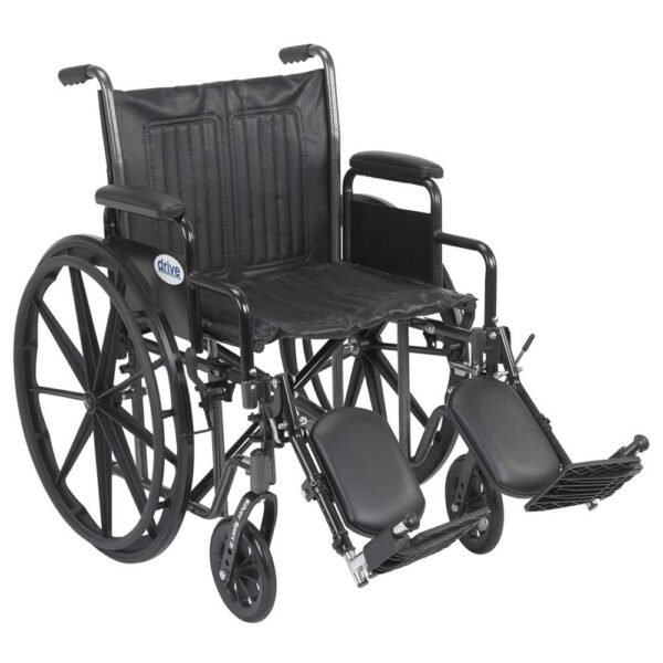 Drive Medical Drive Silver Sport 2 Detachable Desk Arms/Footrests Wheelchair Detachable Desk Arms and Elevating Leg Rests 16" Seat Drive Medical Drive Silver Sport 2 Detachable Desk Arms/Footrests Wheelchair Detachable Desk Arms and Elevating Leg Rests 16" Seat product image