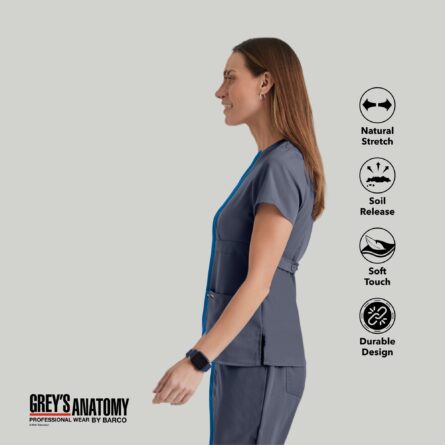 BARCO Grey's Anatomy Scrubs - Riley Scrub Top for Women, V-Neck Super-Soft Women's Scrub Top product image
