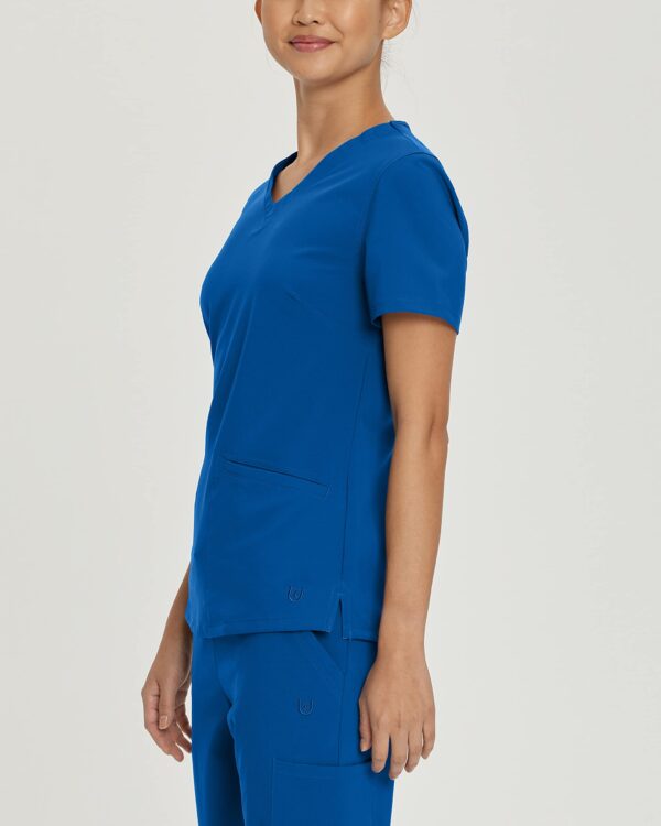 Urbane Impulse Slim Fit Extreme Stretch 2-Pocket V-Neck Scrub Top for Women 9105 New Roya in New Royal product image