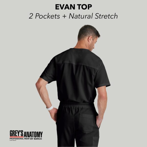 Grey's Anatomy Men's GRT091 Evan Top 2 Pocket V-Neck Scrub Top product image