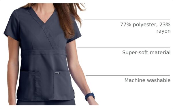 BARCO Grey's Anatomy Scrubs - Riley Scrub Top for Women, V-Neck Super-Soft Women's Scrub Top product image