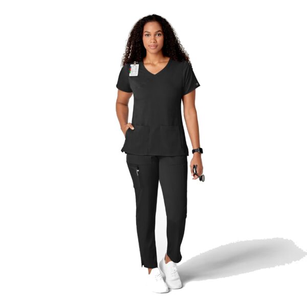 Wink PRO Women's Slim Leg Cargo Scrub Pant in Black product image