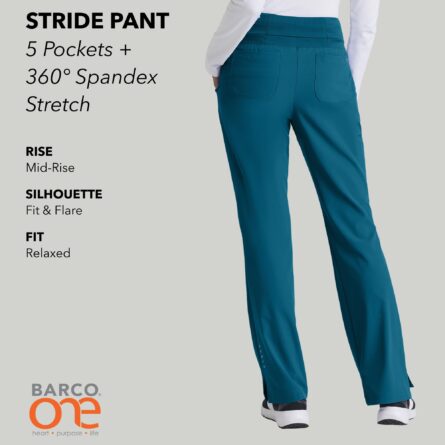 BARCO One Stride Pant-5 Pocket Mid-Rise Women's Scrub Pants in Bahama product image