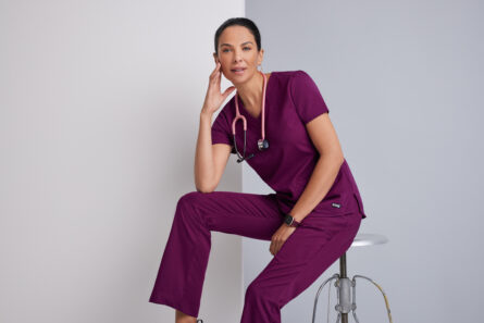 Grey's Anatomy Classic Aubrey Top-2 pocket V-Neck top - Image 3