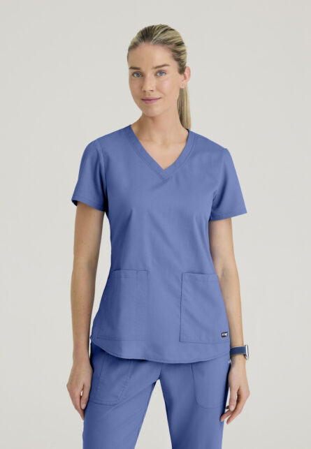 Grey's Anatomy Classic Aubrey Top-2 pocket V-Neck top - Image 5