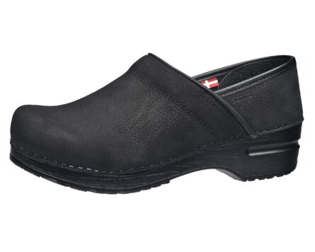 Sanita Pro Textured Oiled Professional Clogs for Women - Arch Support, Durable, Closed-Back Slip-On Shoes in Black Textured Oil product image