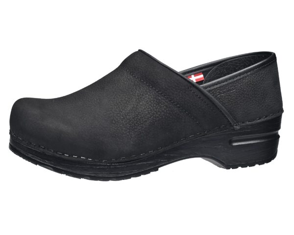 Sanita Pro Textured Oiled Professional Clogs for Women - Arch Support, Durable, Closed-Back Slip-On Shoes - Black Textured Oil - 7 5 8 Sanita Pro Textured Oiled Professional Clogs for Women - Arch Support, Durable, Closed-Back Slip-On Shoes in Black Textured Oil product image