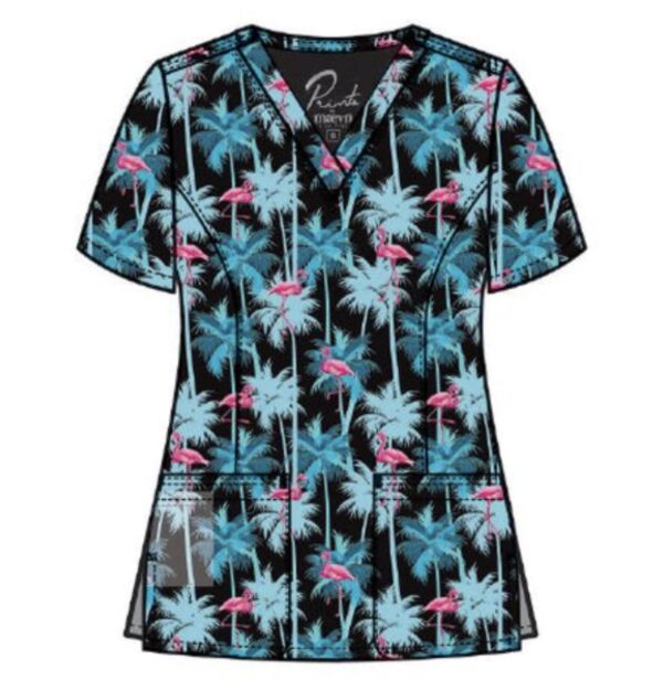 Maevn Women's Dreaming Zebra V-Neck Print Scrub Top (as1, Alpha, m, Regular, Regular, Vacay Mode) Maevn Women's Dreaming Zebra V-Neck Print Scrub Top (as1, Alpha, m, Regular, Regular, Vacay Mode) product image