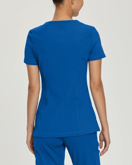 Urbane Impulse Slim Fit Extreme Stretch 2-Pocket V-Neck Scrub Top for Women 9105 New Roya in New Royal product image