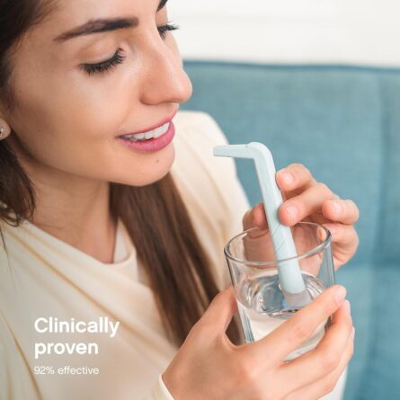 HICCAWAY Hiccup Straw, Clinically Proven, Stop Hiccups, Light Blue, 2Pack product image