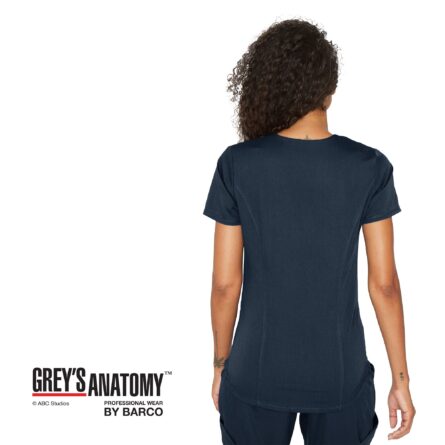 BARCO Grey's Anatomy Women's Avana Top, Easy Care V-Neck Medical Scrub Top w/ 4 Pockets in Steel product image