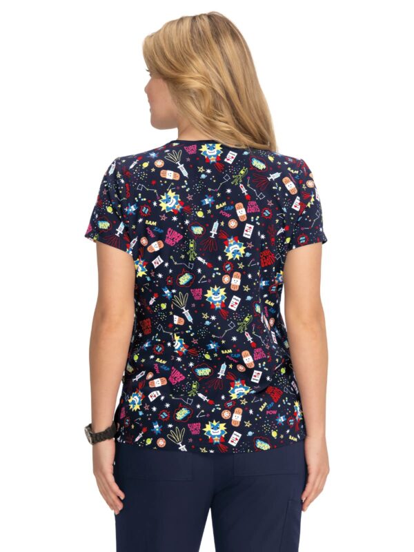 KOI French Bull F100PR Women's Lulu Scrub Top Super Hero product image