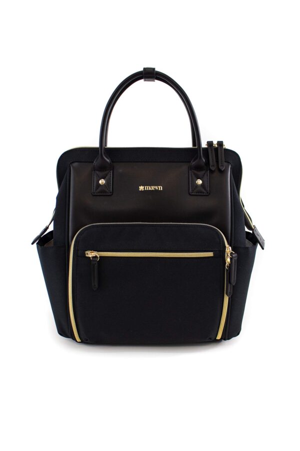 Maevn ReadyGO Mini Deluxe Water-Resistant Clinical Tote Backpack in Black (NB006) product image