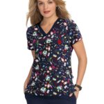 KOI French Bull F100PR Women's Lulu Scrub Top Super Hero product image