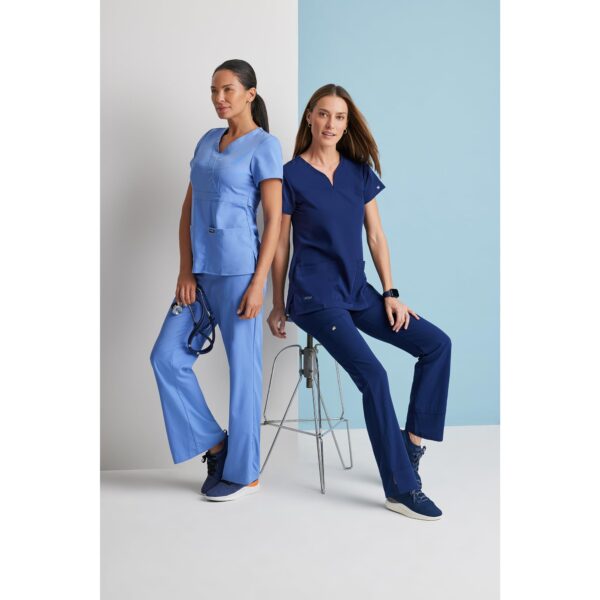 BARCO Grey's Anatomy Women's Riley Pant, Easy Care Medical Scrub Pant w/ 5 Pockets & Flared Leg in Galaxy product image
