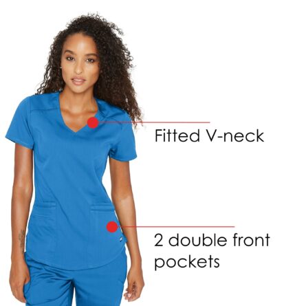 BARCO Grey's Anatomy Women's Avana Top, Easy Care V-Neck Medical Scrub Top w/ 4 Pockets product image