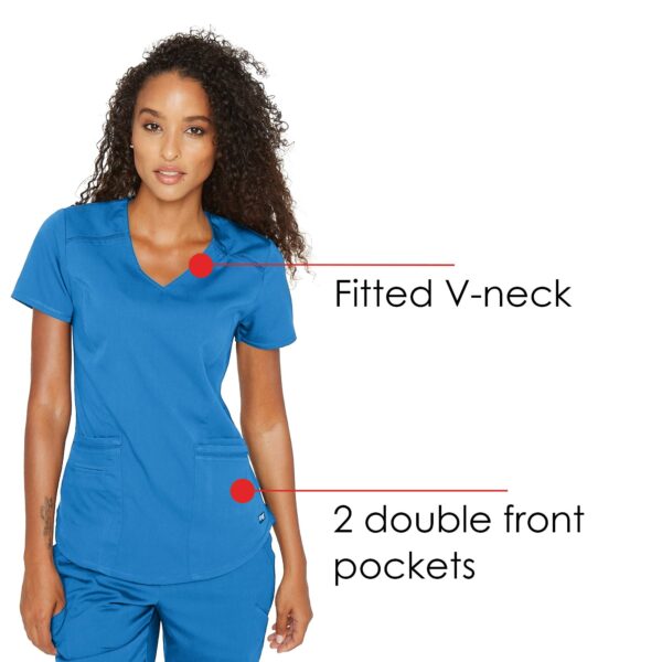 BARCO Grey's Anatomy Women's Avana Top, Easy Care V-Neck Medical Scrub Top w/ 4 Pockets product image
