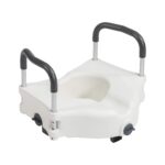 Drive Medical Preservetech Secure Lock Raised Toilet Seat With Handles, 5 Inch product image