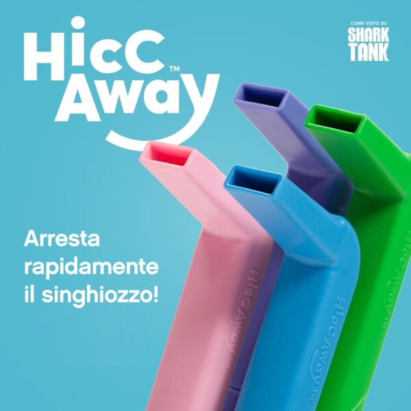 HICCAWAY Hiccup Straw, Clinically Proven, Stop Hiccups, Light Blue, 2Pack product image