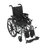 Drive Medical Viper Wheelchair with Various Flip Back Desk Arm Styles and Front Rigging Options, Black product image