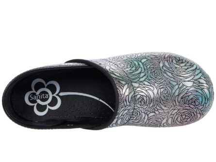 Sanita Mittersill Professional Clogs for Women - Embossed Leather, Arch Support, Closed-Back, APMA-Approved Slip-On Shoes product image
