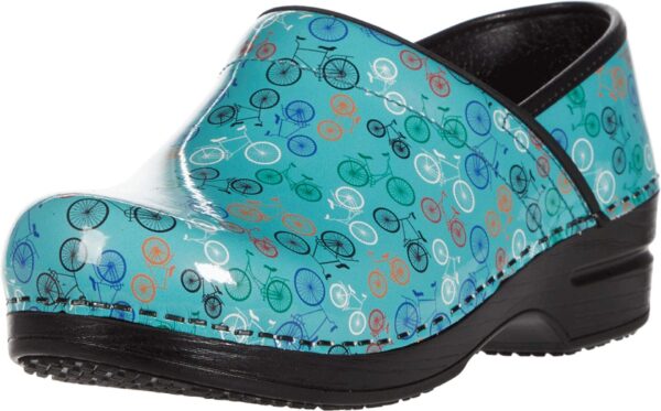 Sanita Auburn Slip-Resistant Patent Leather Women's Clog - Teal - 7 5 8 Sanita Auburn Slip-Resistant Patent Leather Women's Clog in Teal product image