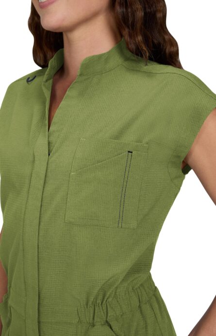 KOI Solis Anja Women's 11-Pocket Jumpsuit in Martini Olive product image