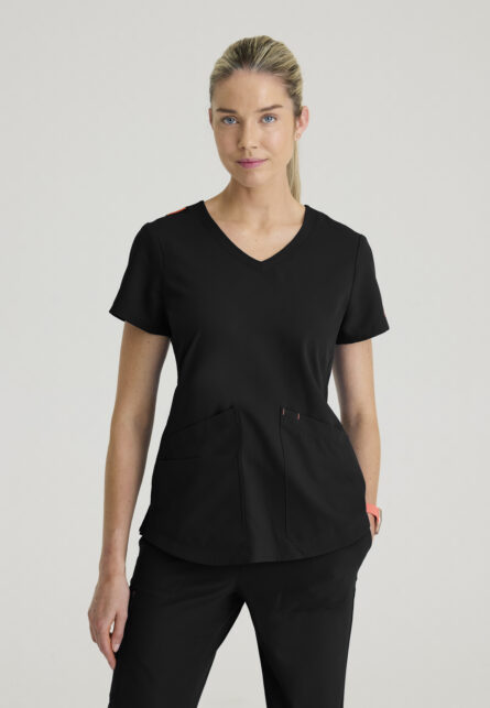 Barco Strong Women's 3-Pocket V-Neck Patch Pocket Top - Image 4