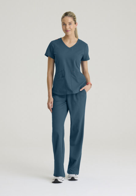 Barco Strong Women's 3-Pocket V-Neck Patch Pocket Top - Image 2