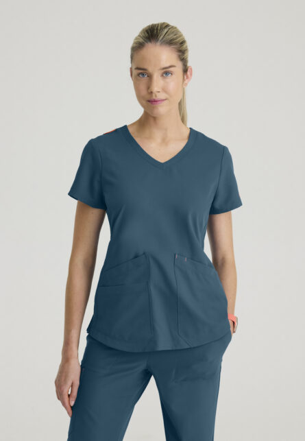 Barco Strong Women's 3-Pocket V-Neck Patch Pocket Top - Image 1