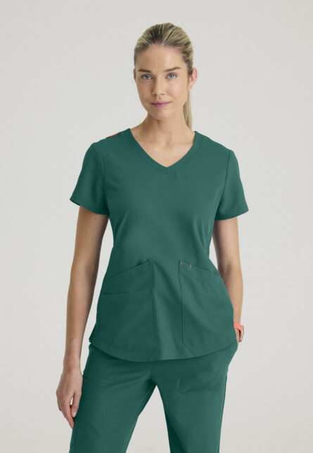 Barco Strong Women's 3-Pocket V-Neck Patch Pocket Top - Image 6
