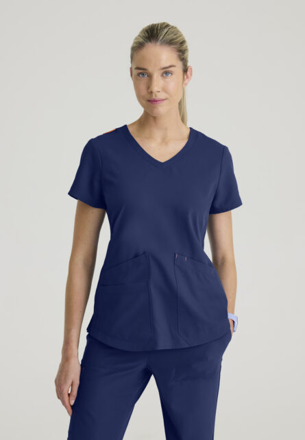 Barco Strong Women's 3-Pocket V-Neck Patch Pocket Top - Image 8
