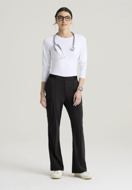 Grey's Anatomy™ by Barco Cultivate Women's 7 -Pocket DTM Logo Waistband Fit & Flare Pant - Image 5