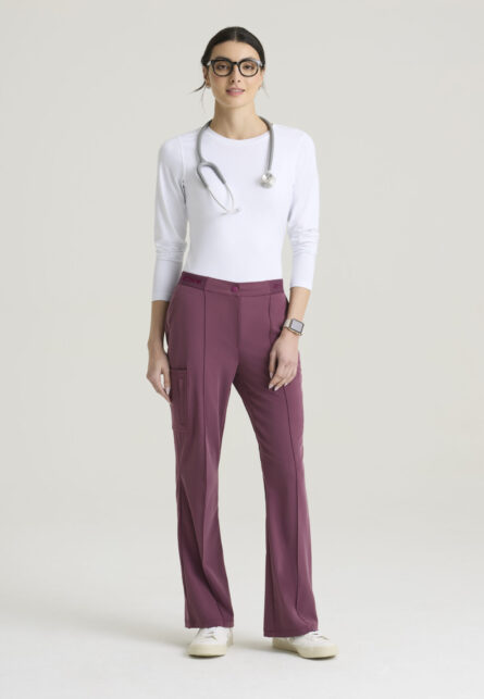Grey's Anatomy™ by Barco Cultivate Women's 7 -Pocket DTM Logo Waistband Fit & Flare Pant - Image 7