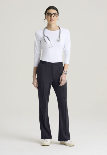 Grey's Anatomy™ by Barco Cultivate Women's 7 -Pocket DTM Logo Waistband Fit & Flare Pant - Image 19