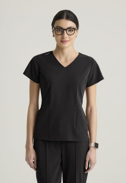 Grey's Anatomy™ by Barco Cultivate Women's 3-Pocket Classic V-Neck Back Waist Detail Top - Image 4