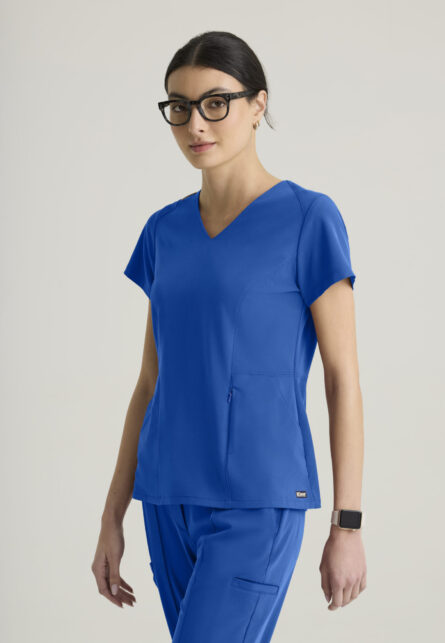 Grey's Anatomy™ by Barco Cultivate Women's 3-Pocket Classic V-Neck Back Waist Detail Top - Image 13